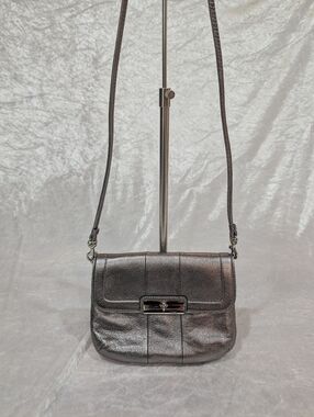 Small Coach Crossbody In Silver
